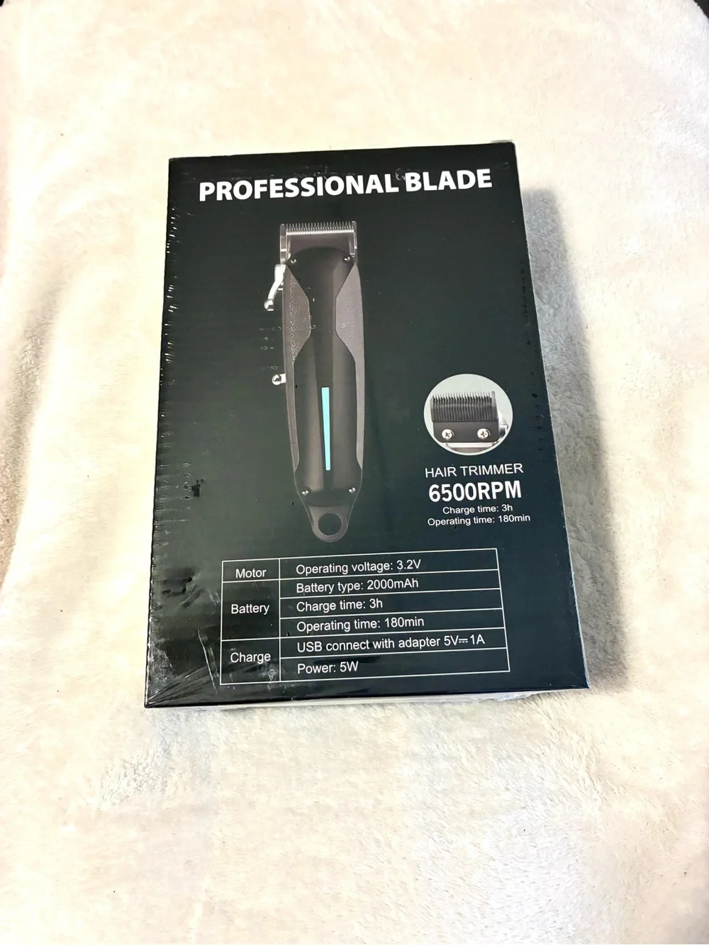 Professional Blade Hair Trimmer - Black with Teal Accent